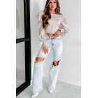 As Fate Would Have It Puff Sleeve Crop Top (Beige)