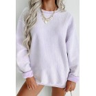 Corded Crewneck Sweatshirt (Lilac)