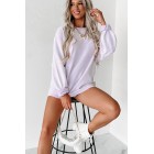 Corded Crewneck Sweatshirt (Lilac)