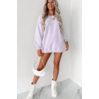 Corded Crewneck Sweatshirt (Lilac)