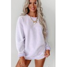 Corded Crewneck Sweatshirt (Lilac)