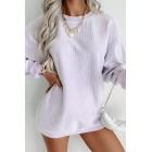 Corded Crewneck Sweatshirt (Lilac)