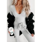 Don't Worry About Me Ribbed Jumpsuit (Grey)