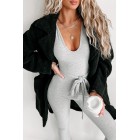 Don't Worry About Me Ribbed Jumpsuit (Grey)