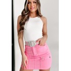 Made For Sunny Days Sleeveless Bodysuit (White)