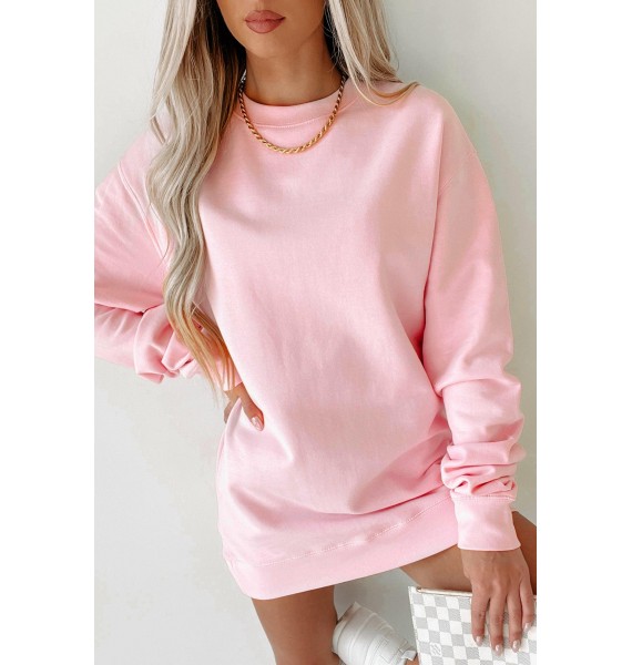 Mid-Weight Crewneck Sweatshirt (Light Pink)