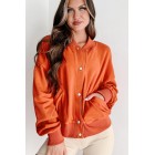 I'll Wait For You Button Snap Jacket (Terracotta)