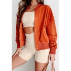 I'll Wait For You Button Snap Jacket (Terracotta)