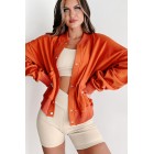 I'll Wait For You Button Snap Jacket (Terracotta)