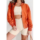 I'll Wait For You Button Snap Jacket (Terracotta)