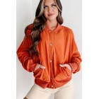 I'll Wait For You Button Snap Jacket (Terracotta)