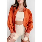 I'll Wait For You Button Snap Jacket (Terracotta)