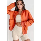 I'll Wait For You Button Snap Jacket (Terracotta)