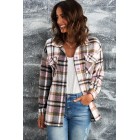 Autumn Ease Plaid Button Front Shirt Jacket with Breast Pockets (Multiple Color Options)