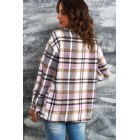 Autumn Ease Plaid Button Front Shirt Jacket with Breast Pockets (Multiple Color Options)