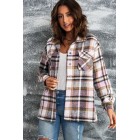 Autumn Ease Plaid Button Front Shirt Jacket with Breast Pockets (Multiple Color Options)