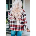 Autumn Ease Plaid Button Front Shirt Jacket with Breast Pockets (Multiple Color Options)