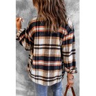 Autumn Ease Plaid Button Front Shirt Jacket with Breast Pockets (Multiple Color Options)