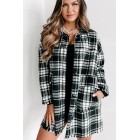 Gaining Momentum Plaid Shacket (Black)