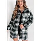 Gaining Momentum Plaid Shacket (Black)