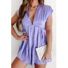 Feeling Honest Satin Romper (Purple)