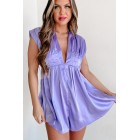 Feeling Honest Satin Romper (Purple)