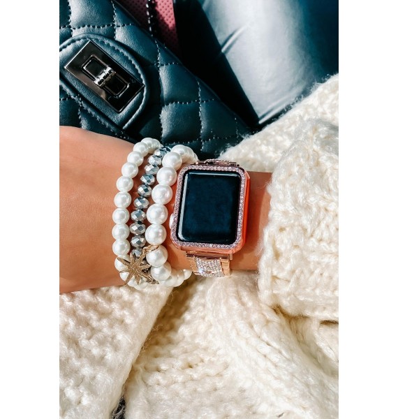 Bringing The Bling Rhinestone Apple Watch Case (Rose Gold)