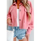 Encapsulating Joy Brushed Fleece Shacket (Pink)