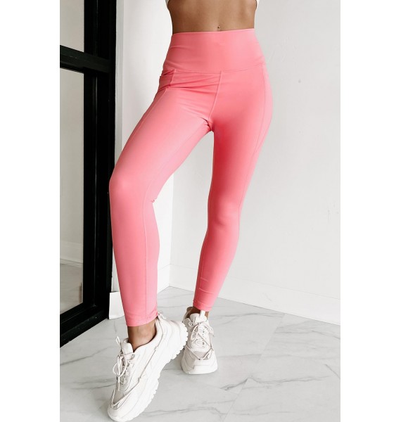 Personal Best High Waist Side Pocket Leggings (Pink)