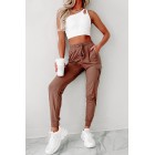 Just Kickin' It Buttery Soft Cargo Joggers (Mocha)