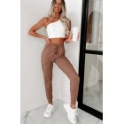 Just Kickin' It Buttery Soft Cargo Joggers (Mocha)