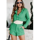 A Little Sassy Tweed Blazer (Green)