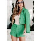 A Little Sassy Tweed Blazer (Green)