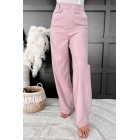 Crunching Numbers High Waisted Straight Leg Pants (Blush)