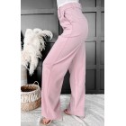 Crunching Numbers High Waisted Straight Leg Pants (Blush)