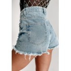 Adventure's Waiting Distressed High Rise Shorts (Light)