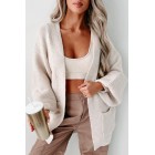 Anticipating This Moment Open Front Cardigan (Sand)