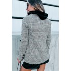 Around The Clock Plaid Blazer (Brown)