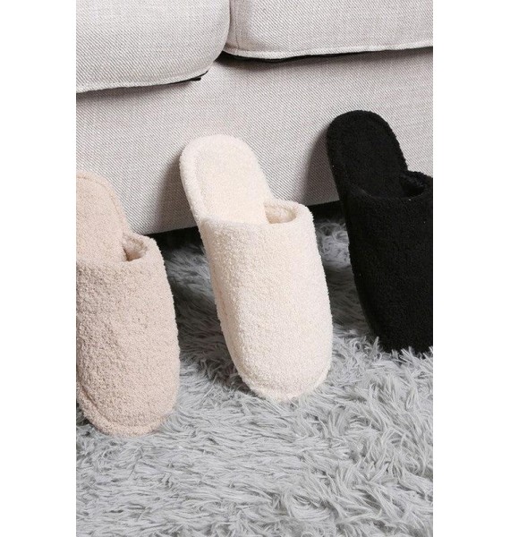 Fuzzy Feet Soft Solid Color Slipper (Multiple Color Options)