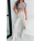 Blast From the Past Plaid Cargo Pants (Taupe)