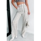 Blast From the Past Plaid Cargo Pants (Taupe)