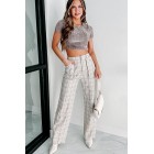 Blast From the Past Plaid Cargo Pants (Taupe)