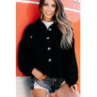 All My Reasons Chenille Shacket (Black)