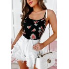 Bloom With Me Floral Embroidered Mesh Bodysuit (Black)