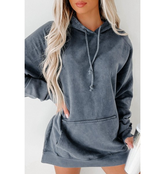 Mineral Wash Hoodie ( Denim)