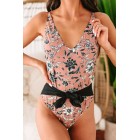 Ocean Addiction Contrast Floral One-Piece Swimsuit (Floral)