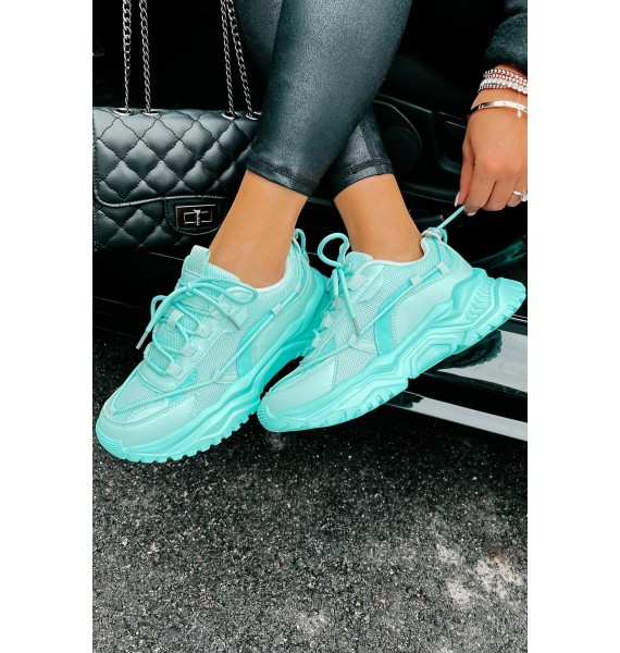 Talk Me Up Chunky Dad Sneakers (Teal)