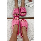 Always Chill PVC Platform Slide Sandals (Hot Pink)