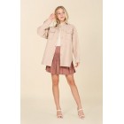 Look the Part Light Beige Shacket With Pockets (Light Beige)