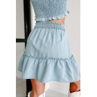 Country Roots Denim Two-Piece Set (Light Indigo)